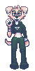 Pixel art of my fursona, Inky, an anthropomorphic dog